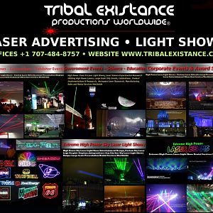 Laser Advertising Display Rental Worldwide